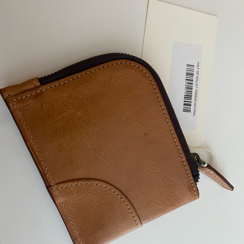 Moore and Giles Half Zip Leather Wallet